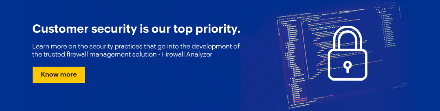 ITOM Firewall Analyzer Banner